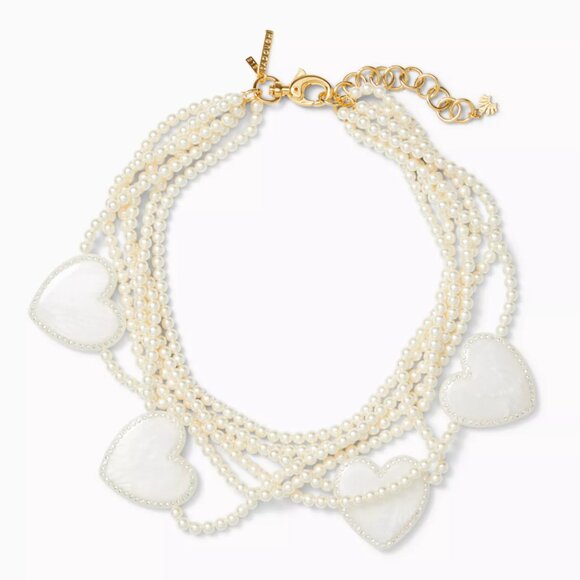 NWT Lilly x Lele Heart Strand Necklace - Picture 1 of 12